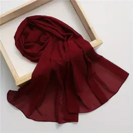 Hijab soie de Médine rouge bordeaux