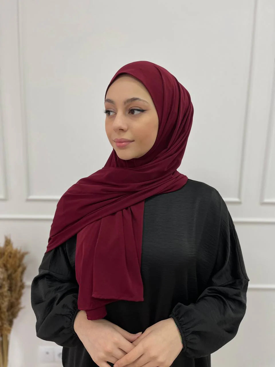 Hijab jersey premium rouge bordaux